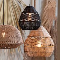 Home Decor Braided Lamp Rattan Lamp Shade Bamboo Pendant Lamp Shade