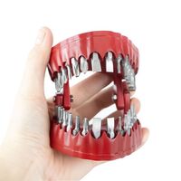 New Upgraded Screwdriver Bit Tissue Holder with 28 Bits for 1/4 Inch Dental Model Design Denture Bit Holder