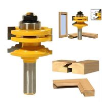 1pc/2pcs 8mm/12.7mm 1/2" Handle Glass Door Railing and Ladder Reversible Router Bit Wood Cutting Router Tool