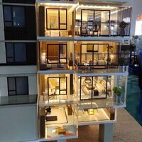 High quality residential building model making, 3D rendering real estate building house villa model building model