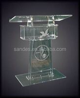 Square Clear Stand for Acrylic Church Podium Podium with Logo School Furniture Commercial Furniture