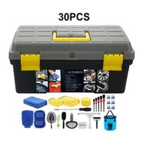 30 Piece Car Wash Cleaning Kit Car Wash Tool Detail Set with Foldable Bucket Snow Shovel Car Accessories