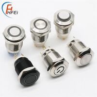 Waterproof light 16mm metal 4 pin momentary led push button connection