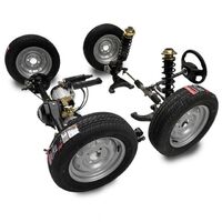 Electric four-wheel vehicle independent suspension assembly full set of drive steering front and rear axles