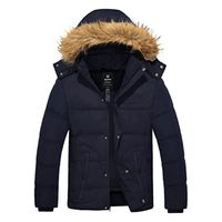 Men's winter down jacket thickened winter jacket warm fleece jacket with hood top quality factory wholesale