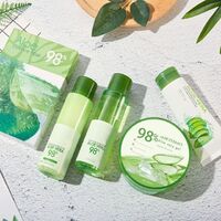 Private Label 5 Piece Skin Care Set 99.9% Pure Aloe Repair Facial Set Hydrating Oil Control Aloe Vera Skin Set
