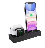 3-in-1 mobile phone, watch, earphone charging stand, silicone base