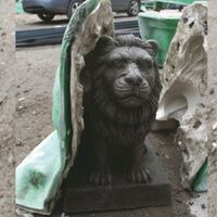 only latex lion concrete mold plaster mold garden statue mold lion