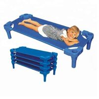 Plastic kids bed with school cloth