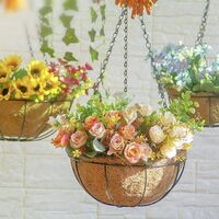 Hanging Planter Garden Ornament Iron Metal Hanging Basket 10 Inch Diameter