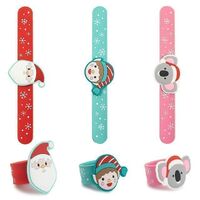 2022 Wholesale Customized Promotional Silicone Slap with Christmas Silicone Bracelet for Kids Toys