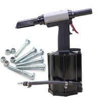 The Lockbolt Air Riveting Air Tool Gun is used for 4.8 and 6.4mm 1/4" and 3/16" lock bolts.