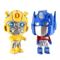 New children's deformation toy Q version Optimus Prime deformed big head doll toy Bumblebee
