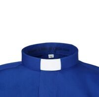 wholesale customize Men's Long Sleeve Clergy Shirt, Blue