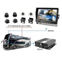 4 8 Channel Fleet Camera Car 4 Channel 1080P WIFI GPS 3G 4G Hard Drive Mdvr Mobile DVR System Kit Recorder Camera Next to School Bus
