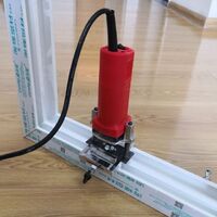 Three rail upvc sliding window frame profile processing portable sink milling machine
