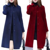 New winter women's fashion warm casual coat women's long slim jacket windbreaker cape coat coat