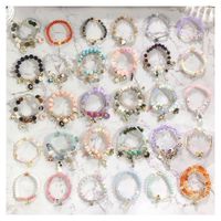 boho jewelry custom jewelry natural crystal beaded charm bracelets for women with charm
