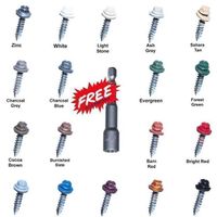 Metal Roofing Screws Painted metal roofing screws with hex washers