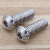 1/4-20 x 1/2" Ball Head Socket Cap Bolt Screw, 18-8 Stainless Steel (304), Bright Finish, Full Thread, Socket Drive,