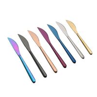 Latest Korean style table knife with colorful stainless steel steak knife