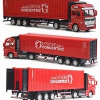 amazon diecast metal truck toy and metal alloy pull back toy 1:48 large container truck toy