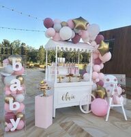 Candy Cart Wheel Trolley Wedding Decorations Gold Candy Display Cart