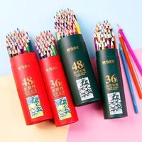 Tube of 48 Colors Morandi Macaron Rainbow Neon Watercolor Colored Pencils