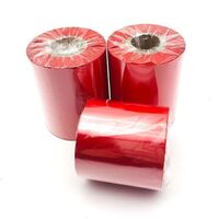 Red High Quality Resin Enhanced Wax Thermal Printer Thermal Transfer Ribbon Large Roll