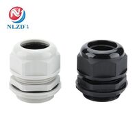 NLZD nylon plastic IP68 wire and cable waterproof connector fixed head PG connector cable gland