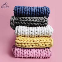 Velvet Tube Knit Weighted Blanket Handmade Chunky Knit Weighted Blanket for Adults, Kids, Sleep Stress or Home Decor