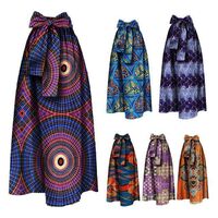 New African Wax Cotton Long Dress Women Summer Dutch Traditional Clothing Dashiki Girls Long Dress Retro Print