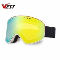 Vest New Design UV400 Anti-Fog Men Ladies Custom Snowboard Ski Goggles SK806