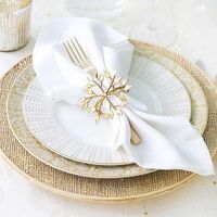 Wedding Table Decoration Leaf Ring DIY Faux Diamond