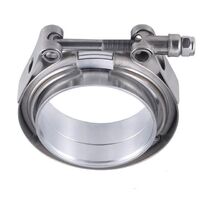 V with Exhaust Entrainment Flange Kit for Turbo Downpipe Exhaust Stainless Steel