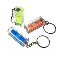 Liquid Color Custom Logo Printing Gift Keychain Mini Level with 40x15x15mm Square Bubble Level