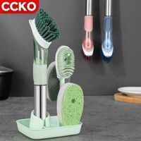 2022 New Home Blue Pink Kitchen Grill Kitchen Cleaning Brush Multifunctional Dishwashing Brush Plastic Brush