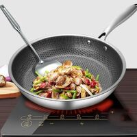 Stainless Steel Wok Non-Stick Cookware 28cm Fried Steak Pot Frying Pan Kitchenware Pot Pot Cookware Set