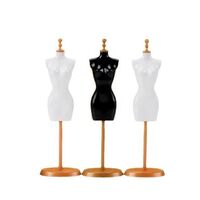 White Black 1/6 Plastic Doll Display Stand for 30cm Doll Clothes