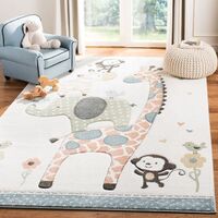 Non-slip Kids Kids Playroom Bedroom Soft Polyester Animal Rug Kids Rug