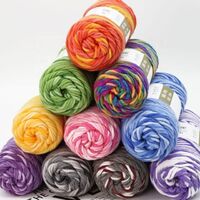 Free milk cotton yarn hand knitted 8ply 23 color woven scarf melange 100% acrylic knitted yarn