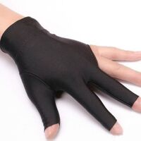 Custom wear-resistant stretch mesh shooter pool cue 3 fingers snooker glove left hand