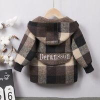 New autumn and winter thickened clothes for boys and girls girls cotton hooded jacket kids toddler fashion jacket baby casual wear