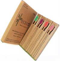 Eco Friendly Bamboo Biodegradable Toothbrush Set 4 Pack
