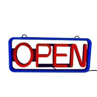 Hot selling LED open sign with opening hours open restaurant neon sign