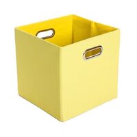 Home Organizer Fabric Foldable Storage Box Multipurpose Yellow File Storage Box