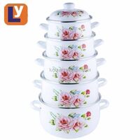 High Quality 5 Piece 18-26cm Enamel Turkey Pot Casserole