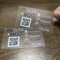 Luxury PVC business cards custom high quality transparent matte printing logo business cards