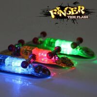 2pcs Mini Alloy Professional LED Light Finger Skateboard Fingerboard Kids Finger Skateboard Toys