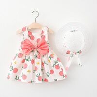 Beautiful Summer Dresses Kids White Dresses Girls Baby Korean Style Dresses For Toddlers Wearing Bows